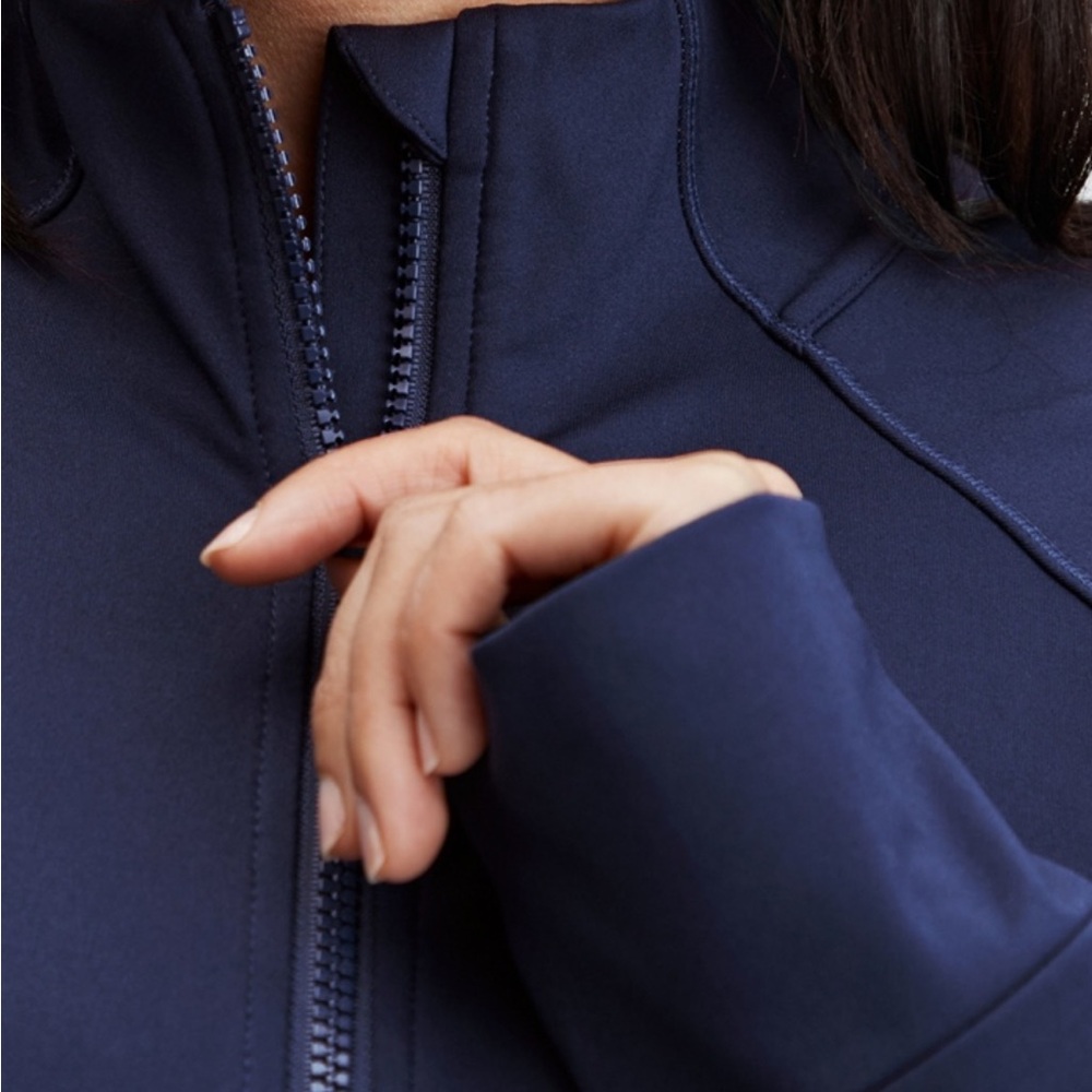 Fabletics Navy Trinity Performance Track Jacket - Picture 5 of 9